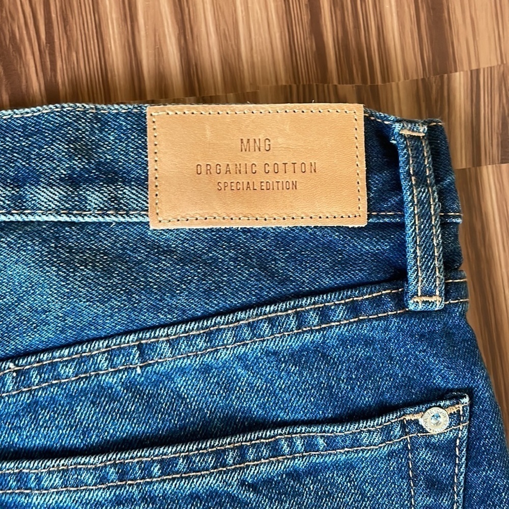 MANGO Organic Cotton Jean Shorts Size 8 - Picture 6 of 9